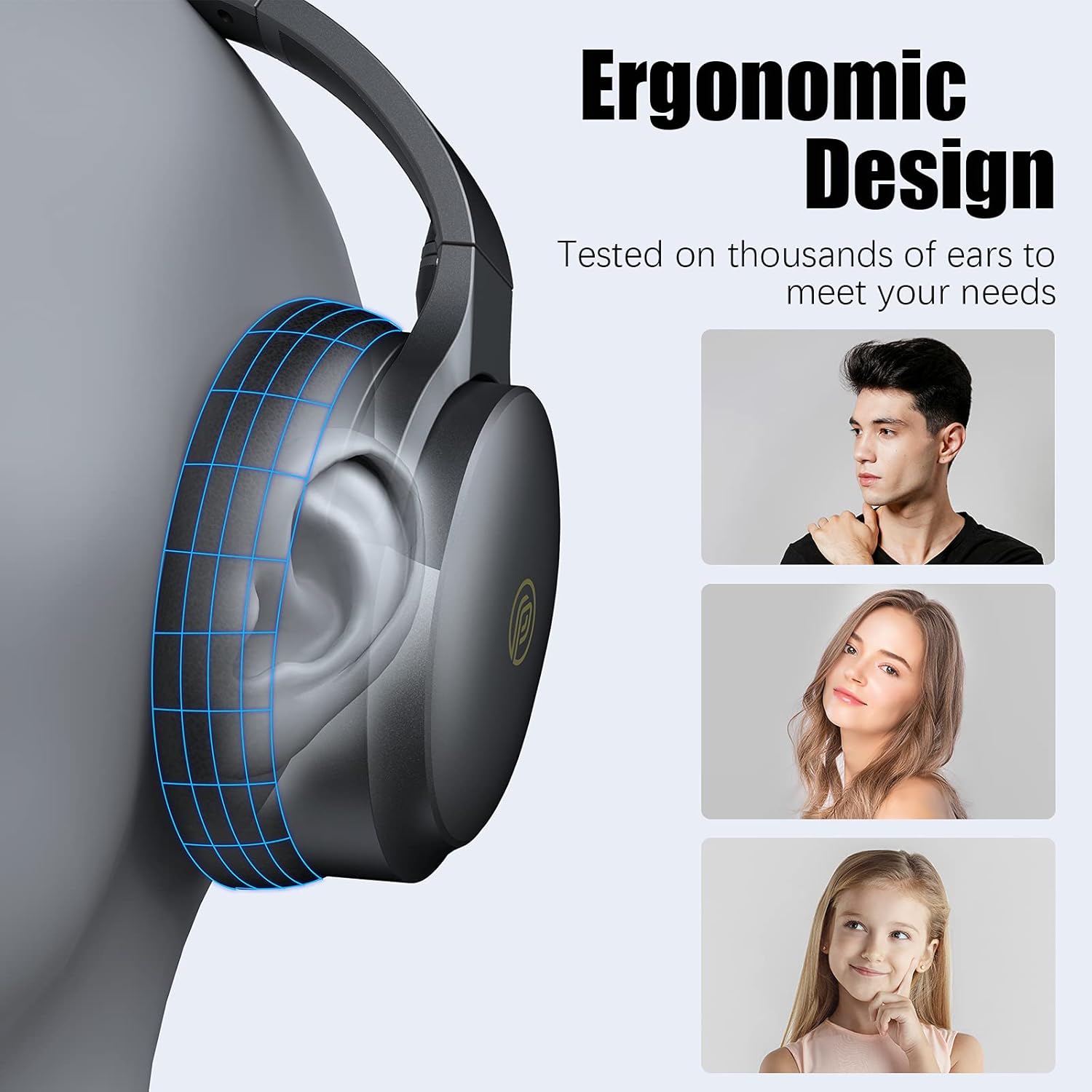 Active Noise Cancelling Headphones, 100H Playtime Headphones Wireless Bluetooth - Image 4