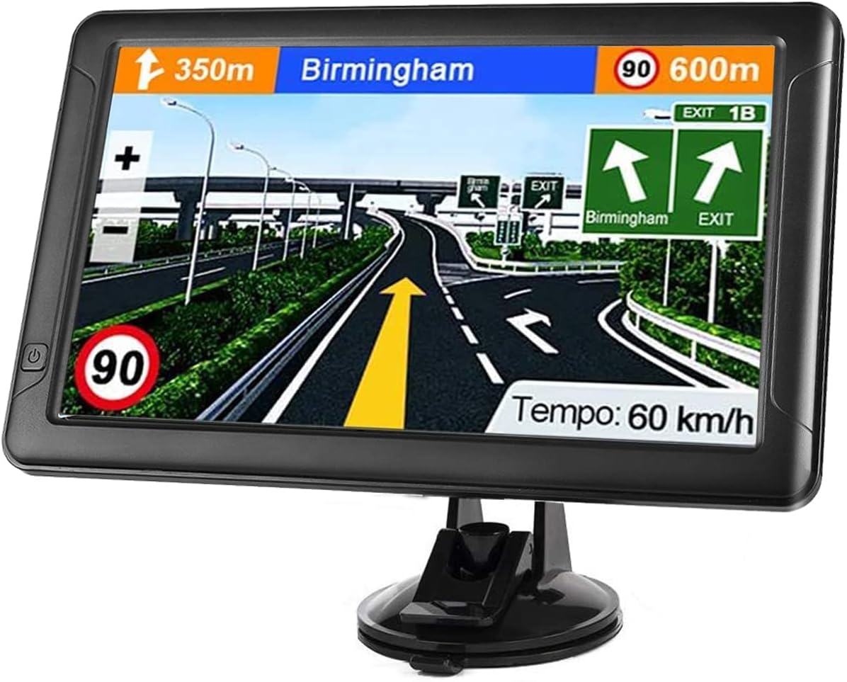 GPS Navigation for Car (9 Inch) Slimline Touch Screen Real Voice Direction