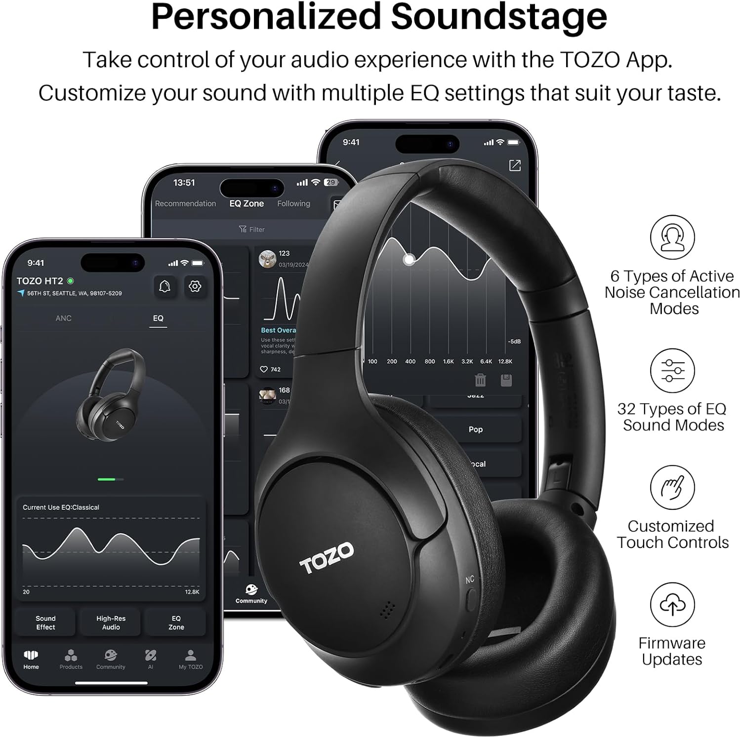 HT2 Hybrid Active Noise Cancelling Headphones - Image 6